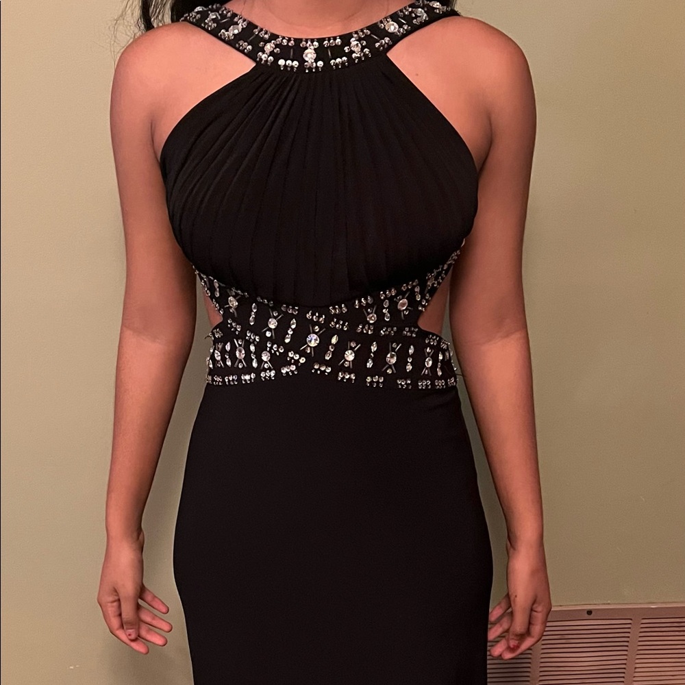 Black homecoming dress backless size 3/4